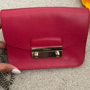 Used furla red bag